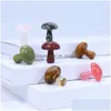 Stone 36X30X1M Random Natural Mushroom Plant Statue Carving Aquarium Home Decoration Crystal Polishing Gem Drop Delivery Jewelry Dhtw2