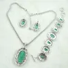Pendant Necklaces Fashion Beautiful Malachite Handmade Gem Jewellery Necklace Bracelet 3 Sets R6Pendant