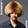 Beretti Ueteey inverno cappello peloso maschile mao leifeng imitare le orecchie da esterno addensato di cappelli da neve caldi