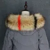 Scarves Artificial Fur Collar For Parkas Coats Scarf Warm Large Universal Neck Cap Winter Woman