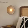 Wall Lamps Indoor Retro Japanese Style Circle Lamp Bedroom Bedside Sconces For LivingRoom Dining Room Aisle Decorations Design Light