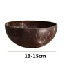 Bowls Creative Natural Coconut Bowl Kitchen redskap Handgjorda sallad Blandning av slitsträckt miljövänligt heminredning.