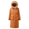 Parkas en duvet pour femmes veste d'hiver femmes manteau chaud à capuche vêtements d'extérieur col en fourrure lâche doublé Trench épais pardessus Parker vestes femmefemmes