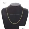 Kettingen gepersonaliseerde ketting mannen roestvrij staal gold goud kleur lange kettingen sieraden cadeau drop levering hangers otvsa