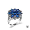 With Side Stones Luckyshine Women Jewelry Flower Rings Mticolor Zircon 925 Sier Weddings Party Drop Delivery Ring Dhchb