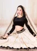 Ubranie etniczne Indie Sarees for Performance Woman Lehenga Choli Black Belly Dancing Dancing Dancing Nepal Pakistan Hafting Lady Dresethnic