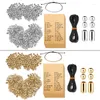 Charm Bracelets DIY Morse Code Bracelet Making Kit 400 Round Spacer Beads Long Tube 20 Decoding Card 1Roll Wax Line