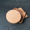 Tapis de table Simple en bois rond porte-gobelet à thé carré tapis de cérémonie Style japonais créatif théière tampons isolants