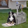 Siedzisko dla psów obejmuje nośnik torebki dla zwierząt z wyjmowanym miękkim materacem i paskiem ramię