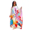 Casual Dresses 2023 African For Women Fashion Dashiki Floral Print Dress Irregular Clothing Streetwear Vestido