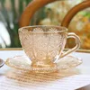 Tasses soucoupes tasse à expresso verres de petit déjeuner originaux beau verre café réutilisable thé de l'après-midi Kahve Fincan Takimlari ensemble