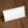 Decoração de festa 50pcs Place Card de eventos de casamento Tabela Gold Bating Seat simples Nome simples CardParty