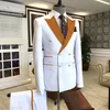 Мужские костюмы элегантное платье свадебное мужское костюм 2023 Последние 2 штуки формальный белый пиджак набор мариога