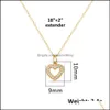 Pendentif Colliers Creux Amour Coeur Maman Collier Chaîne En Acier Inoxydable Or Mère Bijoux Cadeau Drop Delivery Pendentifs Ot2Ui