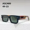 Okulary przeciwsłoneczne Ascarii oryginalne mężczyzn Square klasyczny projektant octanu ręcznie robione okulary słoneczne okulary z oryginałami