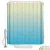 Rideaux De Douche Maison Gradient Wave Point Rideau De Salle De Bains De Luxe Tissus Imperméables Toilettes Drop Delivery Accessoires De Bain De Jardin Dh7Sb