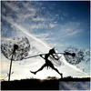 Garden Decorations Fairy Dancing With Dandelion Decoration Metal Art Mythical Faery Landscape Scpture Statue Outdoor Yard Lawn Home Dh4Tf