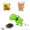 Ferramentas de ch￡ de caf￩ Creative Dinosaur Shape Infusser Finhora Teaware Sile Sile Sile