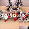 Christmas Decorations Diy Wooden Embellishments With String Decoration Santa Claus Wreath Bells Party Pendant Ornaments Drop Deliver Dhnxg