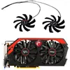 Datorkylningar 2st/Set Cooler DIY PLD10010B12HH Video Fan för MSI RX 6700XT MECH 2X RX5700 XT Gaming X GPU Graphics Ersätt