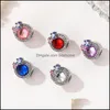 シルバー20PCS DIY Exquisite Butterfly Cats Eye Stone Crystal Charm Bead Braceter Jewelry Making 6 T2 Drop Delivery DHF26