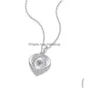 5wc8 Pendant Necklaces Trendy 925 Sterling Sier 05ct d Color Vvs1 Moissanite Heart Necklace for Women Jewelry Diamond Test Pass Giftpend Dh5