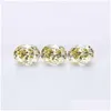 Andra original Yellow Color VVS1 Oval Cut Moissanite Loose Stones Pass Diamond Synthesis ädelstenar för DIY Jewelryother annan annan D DHVBG