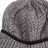 Boinas de malha de malha de inverno chapéu masculino Proteção quente da orelha Vento Máscara de lenço masculino Face máscara de malha de malha integrada Caps