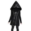 Women's Hoodies & Sweatshirts Gothic Punk Women Hooded Double Zipper Casual Black Slim Fit Female Dark Sweatshirt Goth Outdoors Clothes Hood