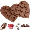 Stampi da forno Stampo per sapone a forma di cuore 10Cavità Sile Caramelle al cioccolato Mod Fare forniture Strumento per la decorazione di torte Bakeware Drop Delivery H Dhkik