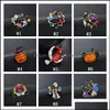 Pins Brooches Halloween Enamel Cartoon Witch Pumpkin Car Lapel Brooch Badge Pin For Women Men Kids Fashion Jewelry Accessories Drop Otbfc