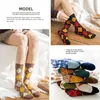 Women Socks 5 Pairs Of Female Cotton Diamond Lattice Youthful And Beautiful Japanese Kawaii Style Tube Jk Stockings