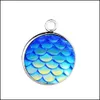 Charms Arrival 20Pcs / Set Fish Scales Pendant For Making Necklace Bracelet Diy Sier Plated Jewelry Accessory Wholesale Drop Deliver Ot5Hw