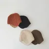 BERETS 2023 BABY EAR CAPS秋と冬の寒い保護の韓国語バージョンとベルベットの厚いニットヘッドギア46-50cm