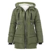 Trench da donna Giacca anorak Donna Lana Donna Autunno Inverno Manica lunga Tinta unita Taglia media Abbigliamento casual con cappuccio