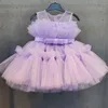 Kız Elbiseler Kız Bebek Prenses Partisi Doğum Günü İçin Kolsuz Tül Toddler Çocuklar Düğün Akşam Elbisesi İlk Cemaat Elbise