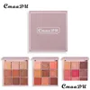 Oogschaduw CMAADU 9 kleurenpalet Shimmer oogschaduw glitter Pearly waterdichte gemakkelijk te dragen make -uppaletten drop levering gezondheid schoonheid schoonheid dhadx