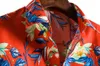 Casual shirts heren heren heren zomer korte mouw bloemenprint hipster slank fit Hawaiian aloha shirt harajuku streetwear mannelijke chemise