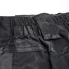 メンズパンツたくさんのポケットカジュアルズボンの黒いカモフラージュ貨物メンマンのための貨物