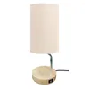 Table Lamps 1 Pcs Lamp Touch Control Bedside Smart Wireless Charger USB Port 3-Way Dimmable Wooden US Plug