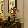 Pendant Lamps Vintage Bedroom Handmade Bedside Lamp Home Study Warm Stained Glass Living Room Table CD50 W07