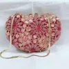 Borse da sera XIYUAN Eleganti borse da donna con pochette in cristallo fucsia per borse da sposa con strass da sposa