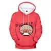 Herren Hoodies Niedliches Schwein Lässiges Sweatshirt Männer Frauen 3D-Druck Hoodie Pullover Herbst Herren Langarm