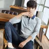 Men's Polos Fashion Casual Mens Polo Shirt Brands Cotton Autumn Winter Men Anti-PillingAnti- WrinkleLong Sleeve Camiseta