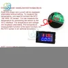 DC 100V 10A voltmeter Ammeter Wattmeter LED Dubbele digitale AMP Volt -vermogensmetermeter Thermometer NTC Temperatuursensorkabel