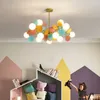 Pendant Lamps Modern Cartoon Glass Chandelier Ceiling Living Room Hanglamp For Kids Ball Colour Nordic Lighting Kitchen Luminaire