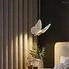 Hanger lampen slaapkamer bedgebied acryl kroonluchter creatieve persoonlijkheid vlinder kinder meester lamp