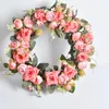 Decorative Flowers & Wreaths Cilected Wedding Wreath With Artificial Hydrangea Home Door Hanging Decoration Christmas Wall OrnamentDecorativ