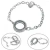 Link Armbanden DIY Living Memory Office Casual Po frame Home medaTet drijvende sieraden zilveren dames armband