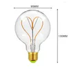 Lekka LED E27 Retro Love Filament 4W ciepły żółty 220V 110V G95 Vintage Edison Lamp Decor Home